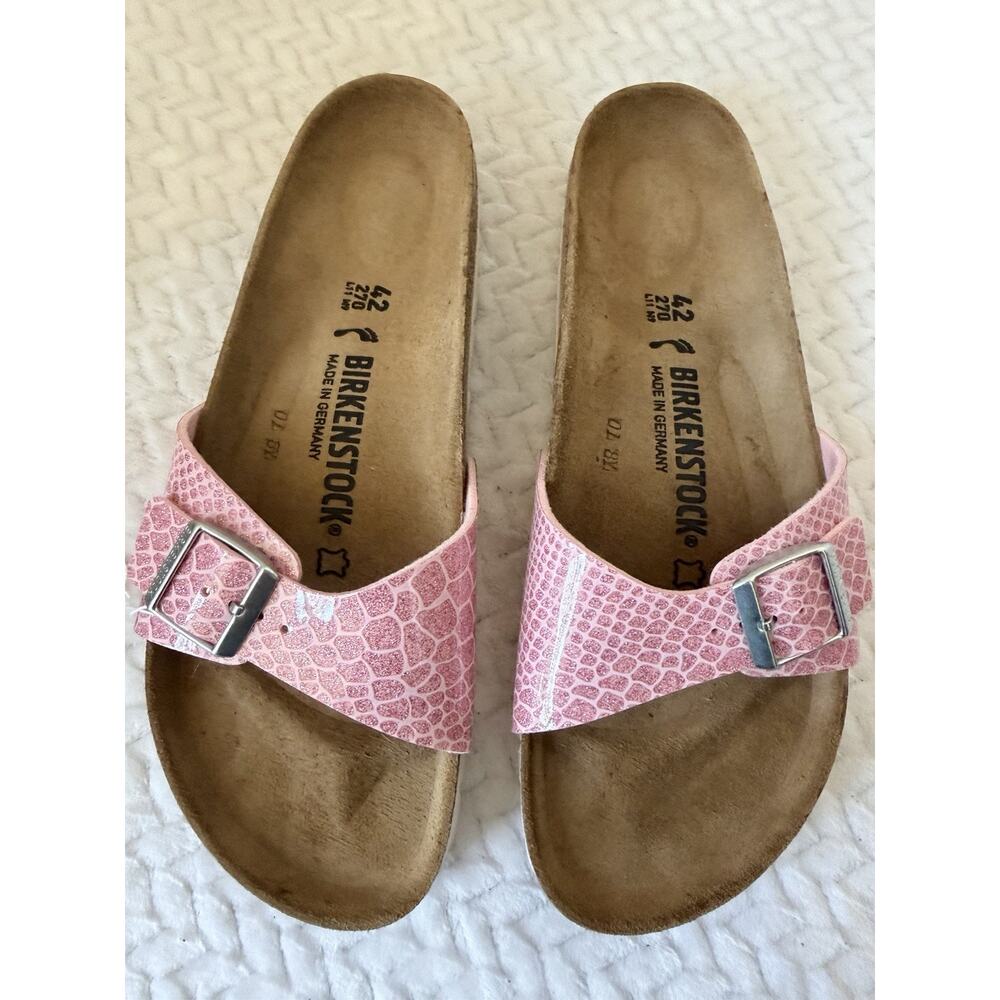 Birkenstock Madrid BirkoFlor Magic Snake Rose EU 42 Women 11 Men 9 Narrow Fit - Picture 2 of 13